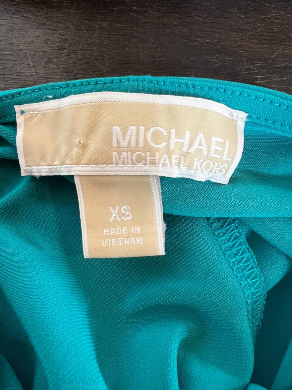 MICHAEL Michael Kors Turquoise Twist Knot Jersey Sheath Dress XS Career Cocktail - Picture 5 of 5